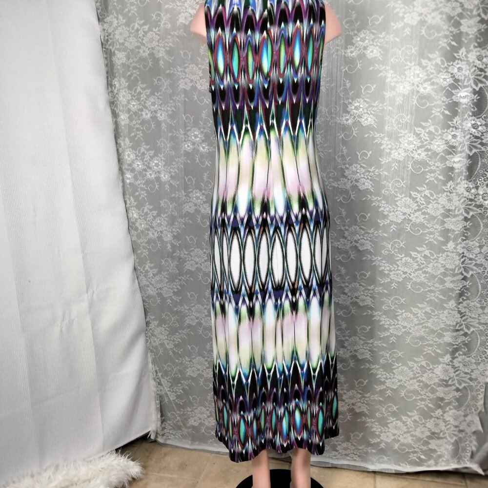 R&M Richards V-neck sleeveless maxi dress with beaded details size 14 - Picture 4 of 8